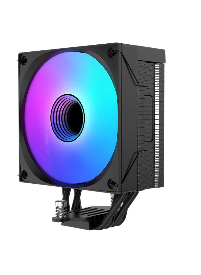 Spear Pc H400T PWM ARGB 120mm CPU Air Cooler Black, 4 Copper Heat Pipes, 205W TDP, AM5 & LGA1700 Compatible - Image 4